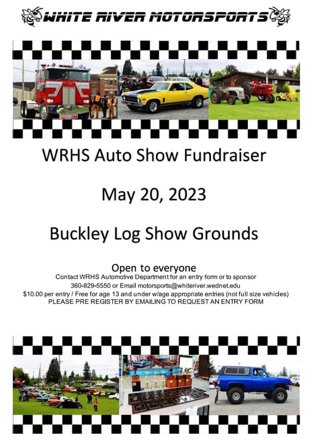 Flyer for White River HS auto show 2023