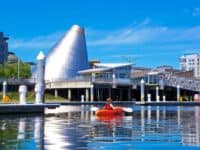 Tacoma Glass Museum as seen from the Foss Waterway