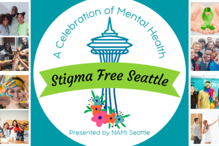 Stigma Free Seattle banner celebrates National Mental Health Awareness Month