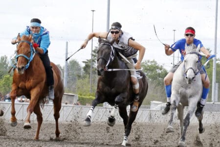 Emerald Downs Indian Relay Racing riders