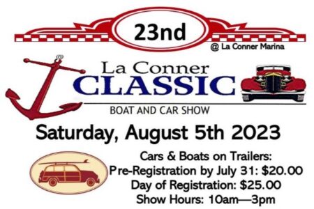 Banner for La Conner Classic Car & Boat Show 2023