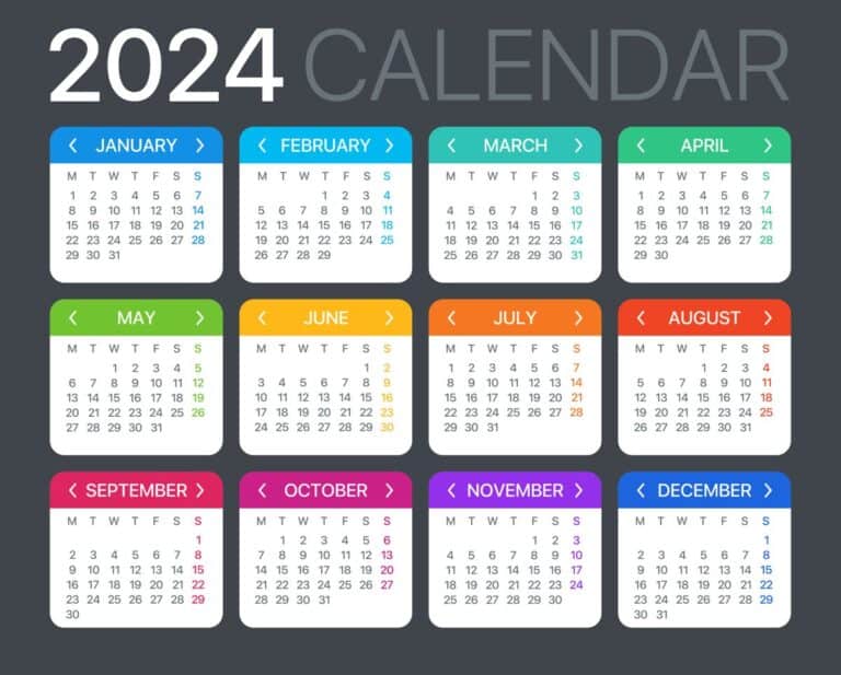 List of Holidays (by month) for 2024