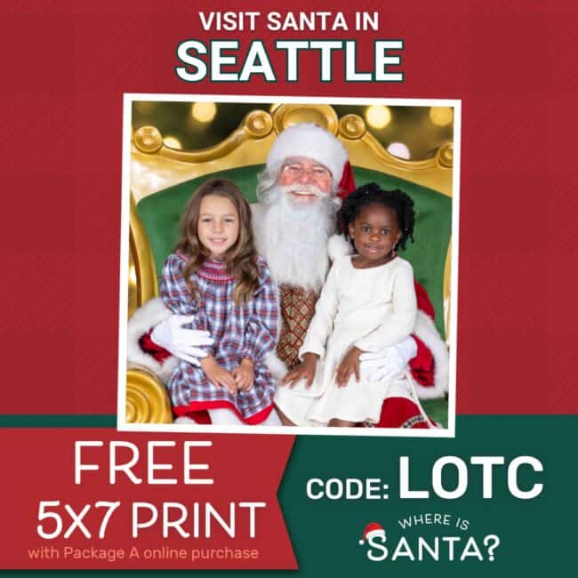 Banner for "Where is Santa" Seattle photos