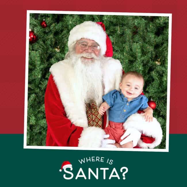 Where is Santa holding toddler example image