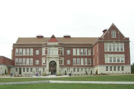 Exterior Northwest African American Museum former Colman School) in Seattle, WA