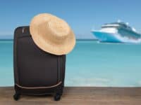 luggage on cruise ship dock