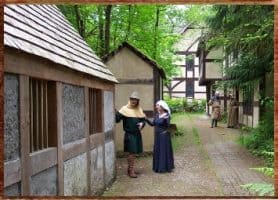 Camlann medieval festival village scene