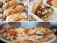 San Gennaro Festival food - Seattle (cannoli, sandwich, pizza)